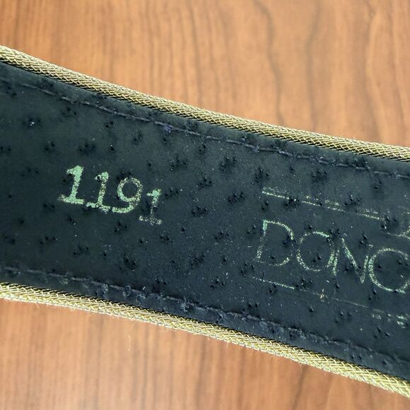 Vintage Doncaster Belt Gold Tone Ornate Buckle Italy Black Velvet USA Baroque main image 16